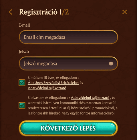 Regisztráció Amunra casino